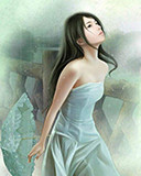 我在菩萨泥像身后吸香火